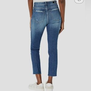 Kut From The Kloth Reese High-Rise Fab AB Ankle Straight Raw Hem Size 4 NWOT